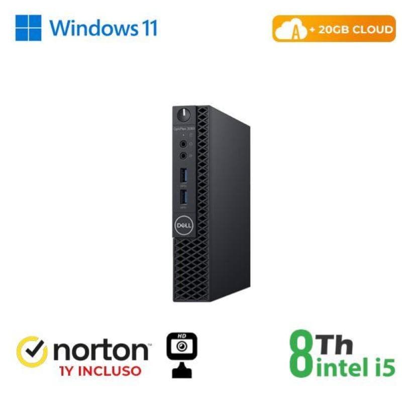 Pc dell optiplex 3060-5060m mini intel core i5-8 gen. 8gb 256gb ssd windows 11 pro - ricondizionato - (rn45522381)