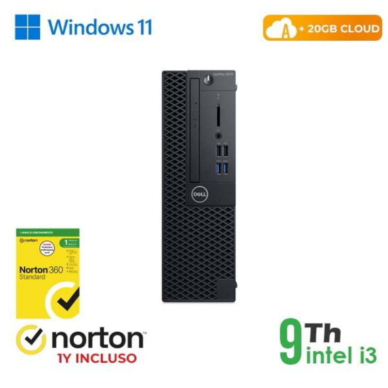 Pc dell optiplex 3070-5070 sff intel core i3-9 gen 8gb 256gb ssd windows 11 pro - ricondizionato