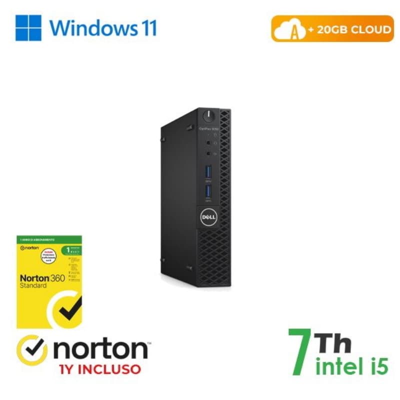 Pc dell optiplex 3050-5050m mini intel core i5-7 gen. 16gb 128gb ssd windows 11 pro - ricondizionato - (rn45531311)