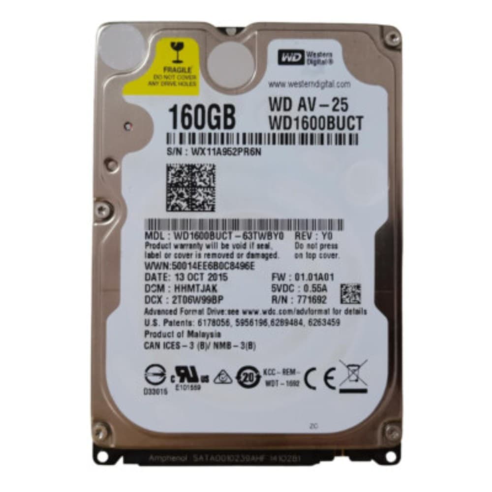 Disco rigido SATA da 160 GB da 2,5 pollici