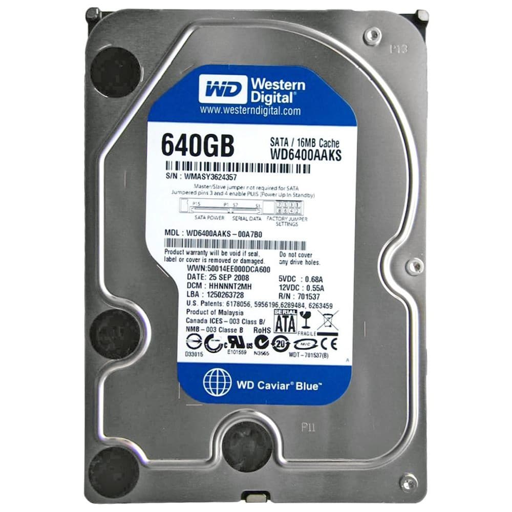 Disco rigido SATA da 640 GB da 3,5 pollici
