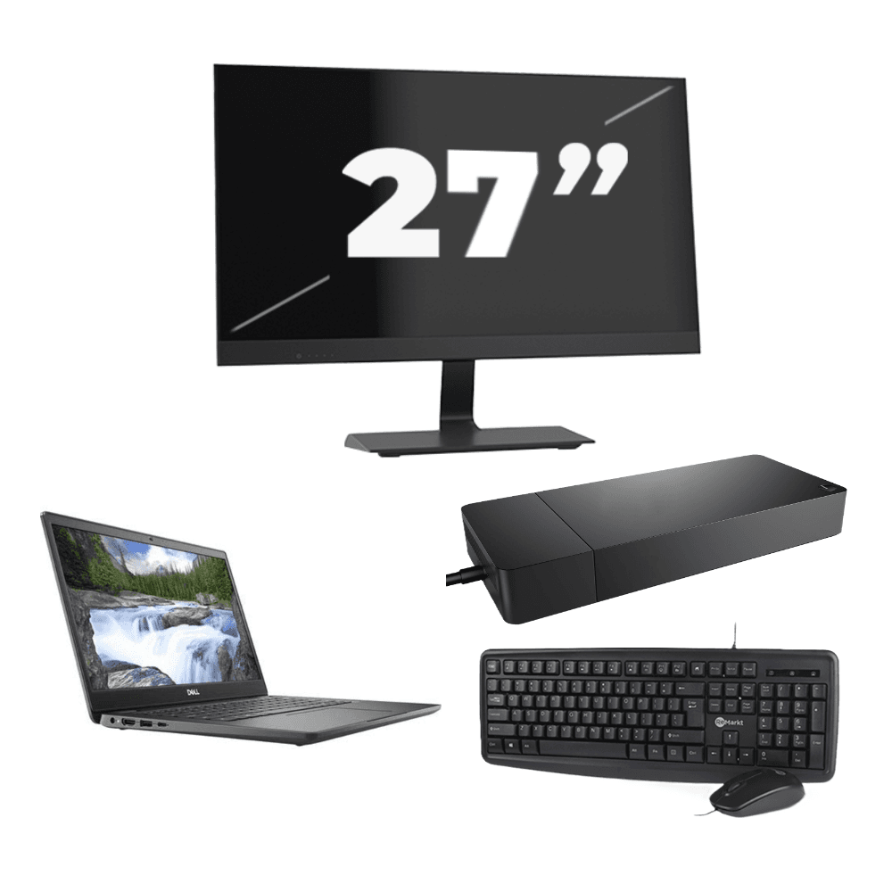 Dell Latitude 3410 - Intel Core i3-10e di decima generazione - 14 pollici - 8 GB di RAM - SSD da 256 GB - Windows 11 Home + 1 monitor da 27 pollici