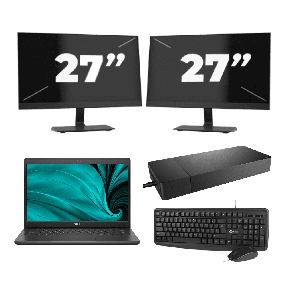 Dell Latitude 3420 - Intel Core i5 11ª generazione - 14 pollici - 16GB RAM - 512GB SSD - Windows 11 Home + 2x Monitor da 27 pollici