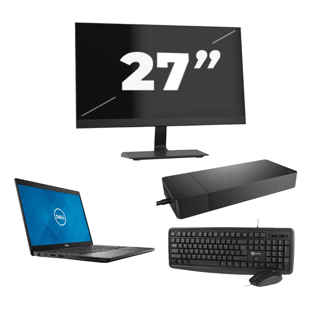 Dell Latitude 7390 - Intel Core i7 di ottava generazione - 13 pollici - 8 GB di RAM - SSD da 256 GB - Windows 11 Home + 1 monitor da 27 pollici