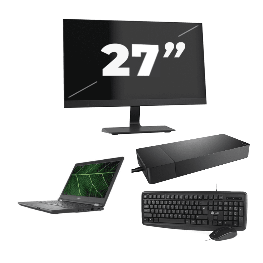 Fujitsu LIFEBOOK E5411 - Intel Core i5 11ª generazione - 14 pollici - 16GB RAM - 512GB SSD - Windows 11 Home + 1x Monitor da 27 pollici
