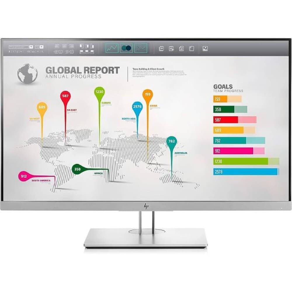 HP EliteDisplay E273q - 27 pollici - 2560x1440 - DP - HDMI - VGA - Argento
