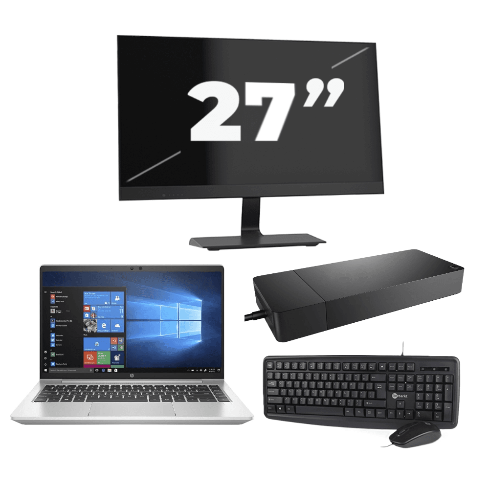 HP ProBook 440 G8 - Intel Core i5 11ª generazione - 14 pollici - 16GB RAM - 512GB SSD - Windows 11 Home + 1x Monitor da 27 pollici