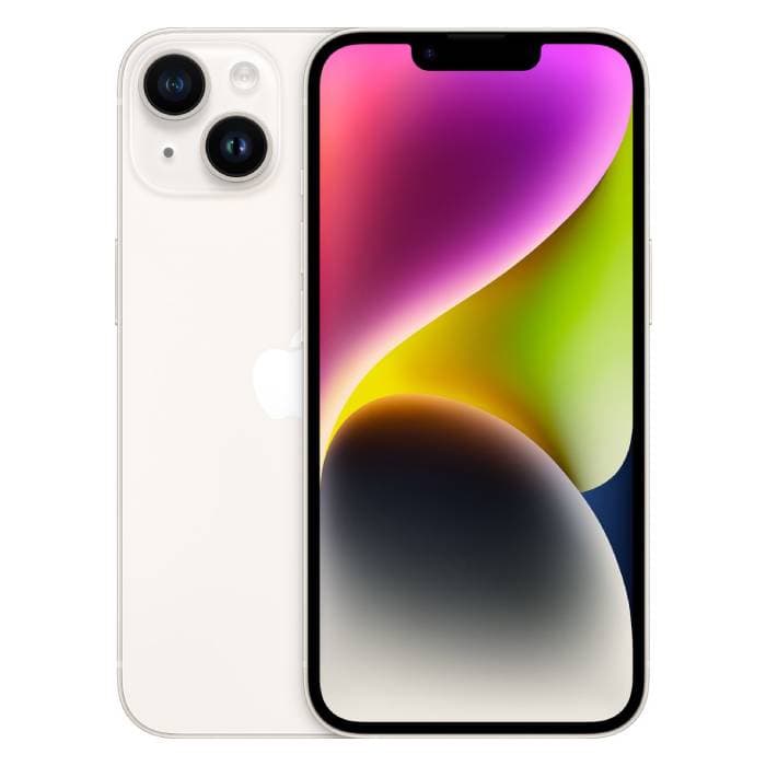 Apple iPhone 14 - 128GB - Starlight - Garanzia di 2 anni