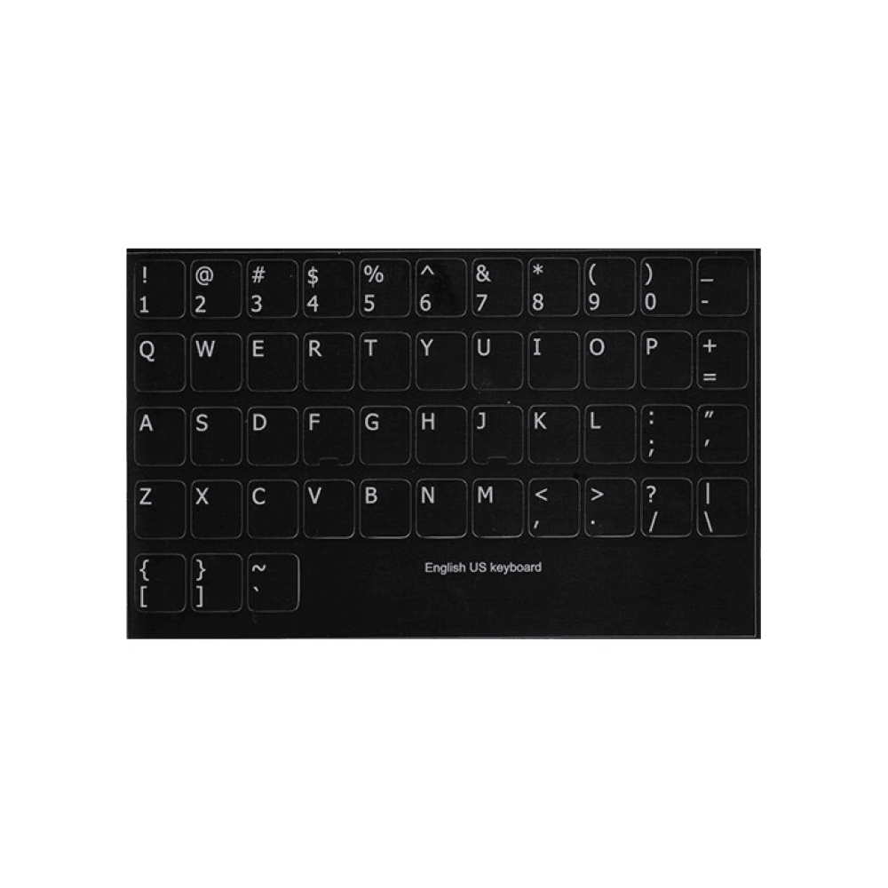 Foglio adesivo per tastiera QWERTY inglese americana