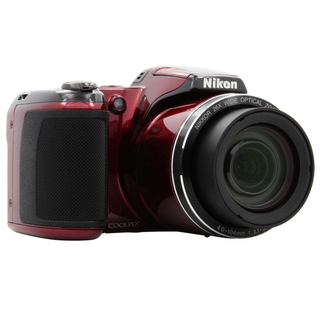 Fotocamera Bridge compatta CoolPix L810 - Rosso + Nikon Nikkor 26X Wide Optical Zoom ED VR-104mm f/- f/