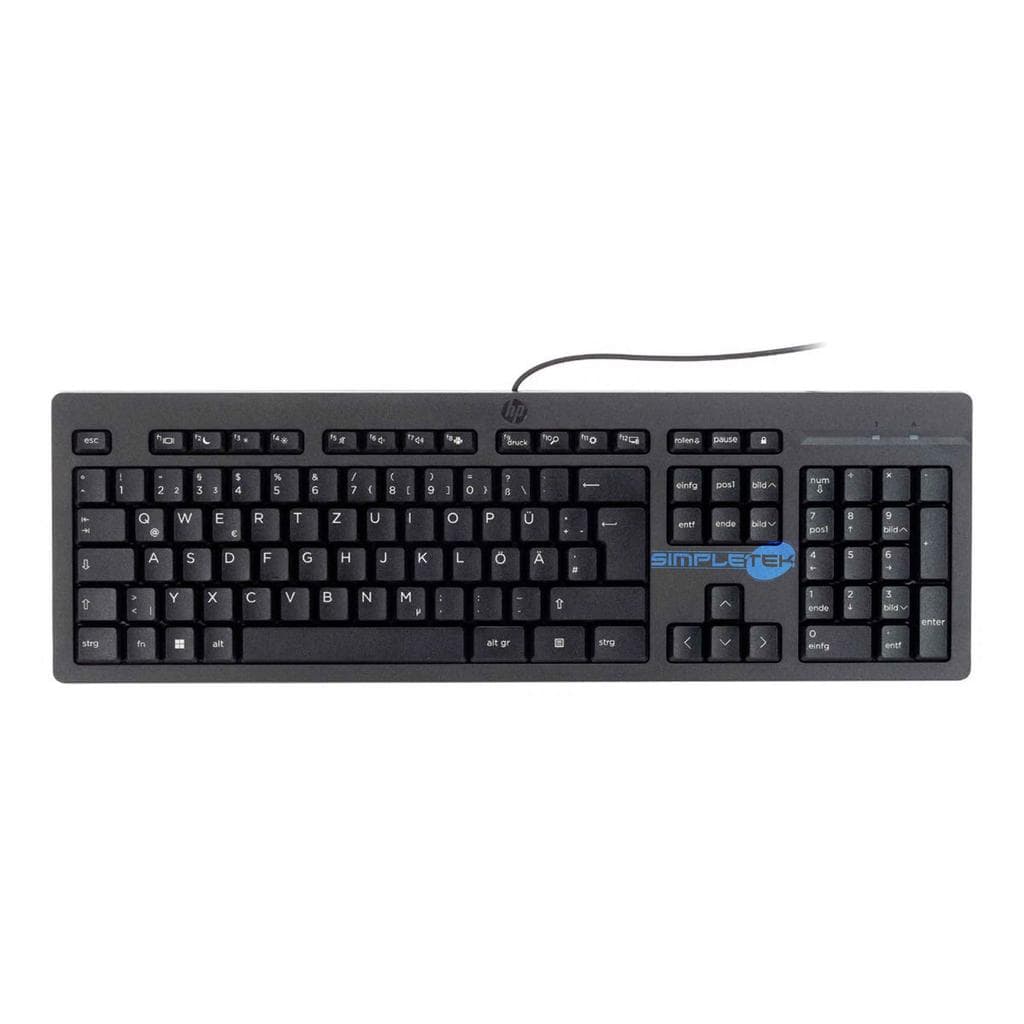 Hp Tastiera QWERTZ Tedesco 125 Wired KB USBm