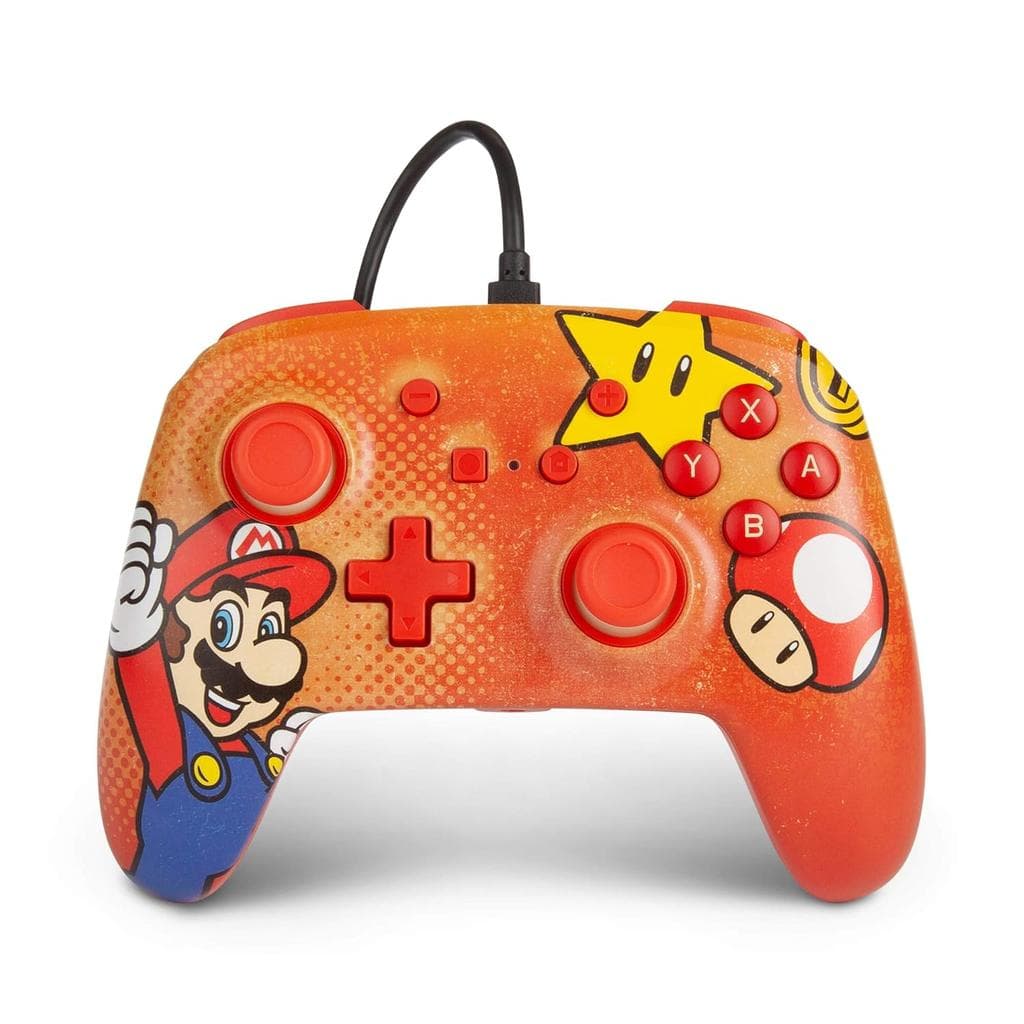 Joystick Nintendo Switch Powera Enhanced Wired Controller for Nintendo Switch Mario Vintage