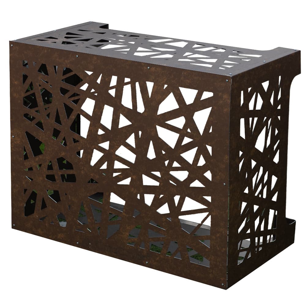 Copricondizionatore Copertura per Climatizzatore 86x44x68 cm Artist M in Alluminio Marrone Corten...