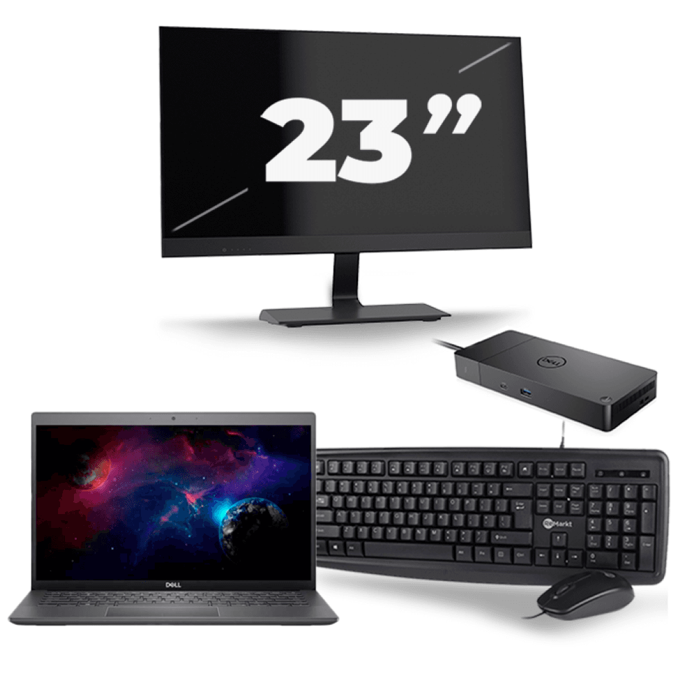 Dell Latitude 3301 - Intel Core i5-8a generazione - 13 pollici - 8 GB di RAM - SSD da 256 GB - Windows 11 + 1x monitor da 23 pollici