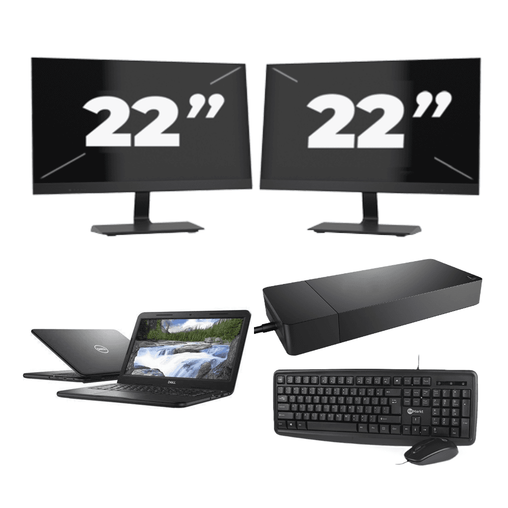 Dell Latitude 3310 - Intel Core i3-8a generazione - 13 pollici - 8 GB di RAM - SSD da 256 GB - Windows 11 + 2 monitor da 22 pollici