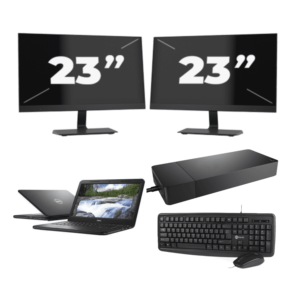 Dell Latitude 3310 - Intel Core i3-8a generazione - 13 pollici - 8 GB di RAM - SSD da 256 GB - Windows 11 + 2 monitor da 23 pollici