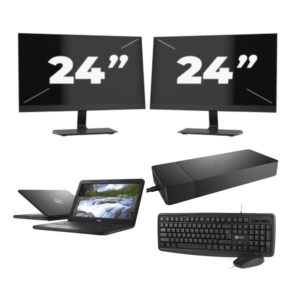 Dell Latitude 3310 - Intel Core i3-8a generazione - 13 pollici - 8 GB di RAM - SSD da 256 GB - Windows 11 + 2 monitor da 24 pollici