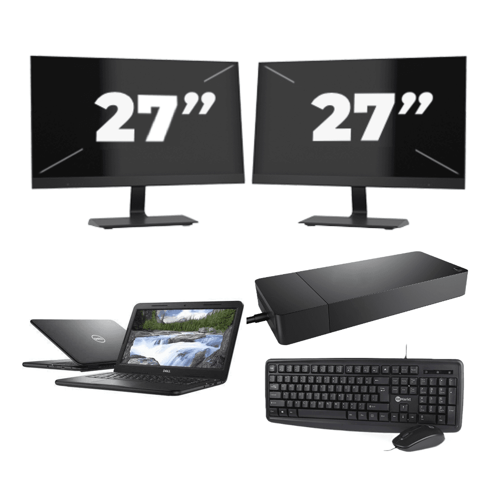 Dell Latitude 3310 - Intel Core i3 di ottava generazione - 13 pollici - 8 GB di RAM - SSD da 256 GB - Windows 11 Home + 2 monitor da 27 pollici