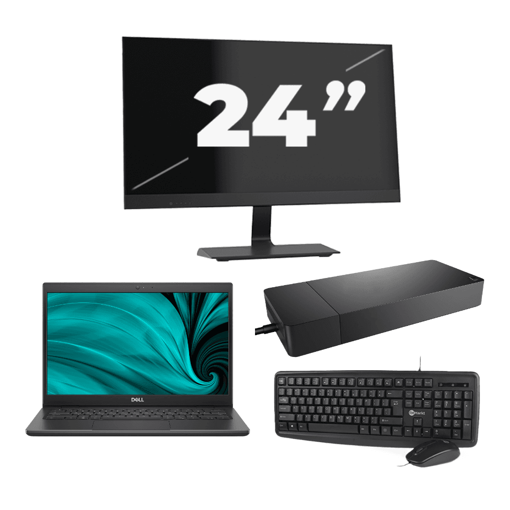 Dell Latitude 3420 - Intel Core i3-11a generazione - 14 pollici - 8 GB di RAM - SSD da 256 GB - Windows 11 Home + 1x monitor da 24 pollici