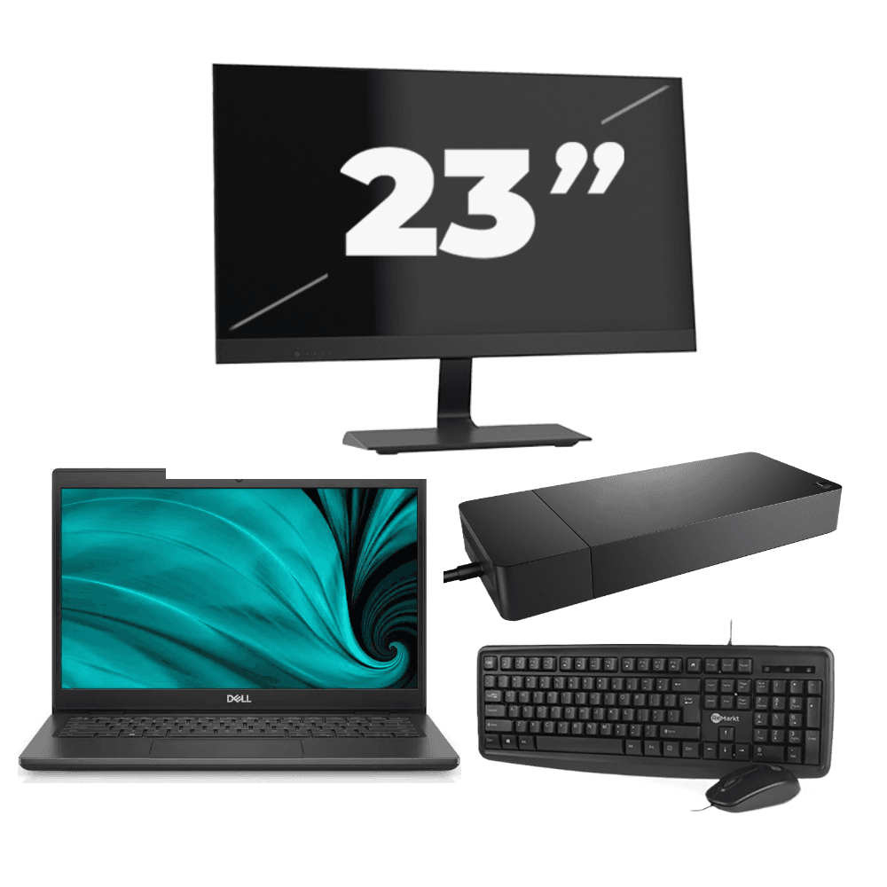 Dell Latitude 3430 - Intel Core i3 di dodicesima generazione - 14 pollici - 8 GB di RAM - SSD da 256 GB - Windows 11 Home + 1 monitor da 23 pollici