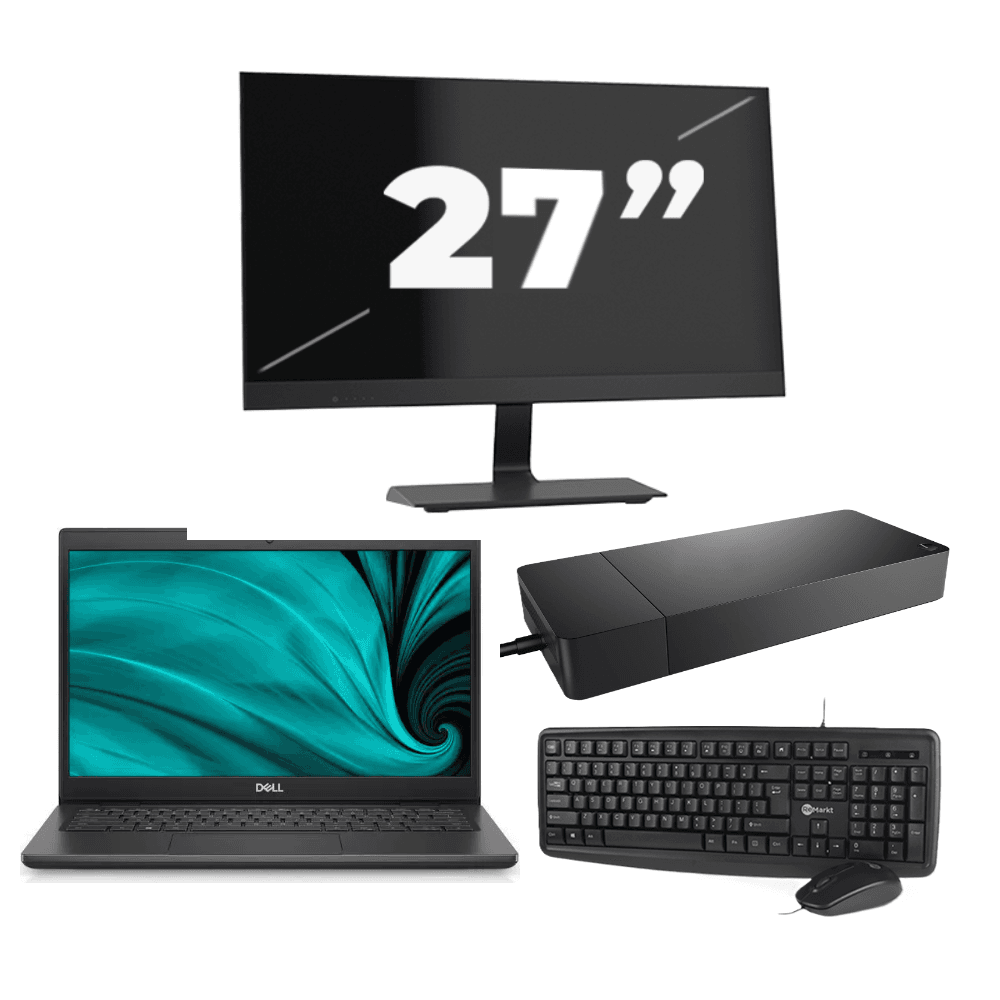 Dell Latitude 3430 - Intel Core i3 di dodicesima generazione - 14 pollici - 8 GB di RAM - SSD da 256 GB - Windows 11 Home + 1 monitor da 27 pollici