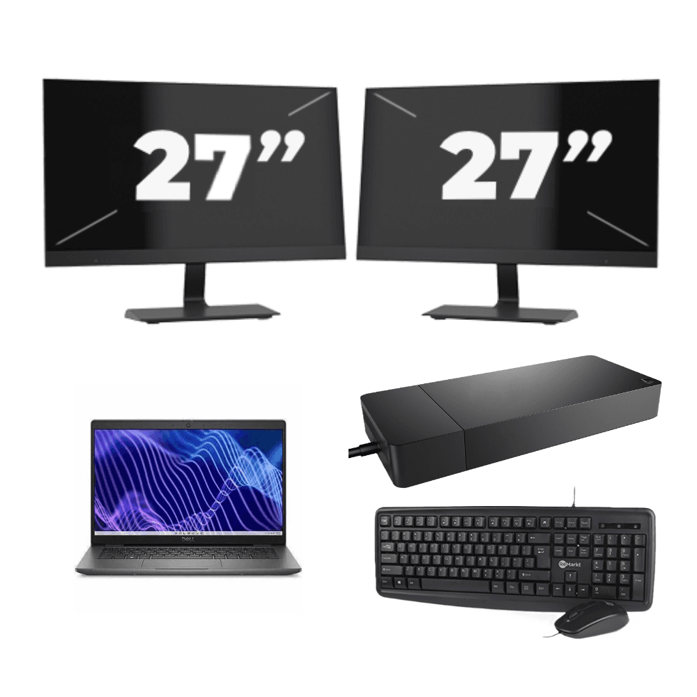 Dell Latitude 3440 - Intel Core i3 13ª generazione - 14 pollici - 16GB RAM - 256GB SSD - Windows 11 Home + 2x Monitor da 27 pollici
