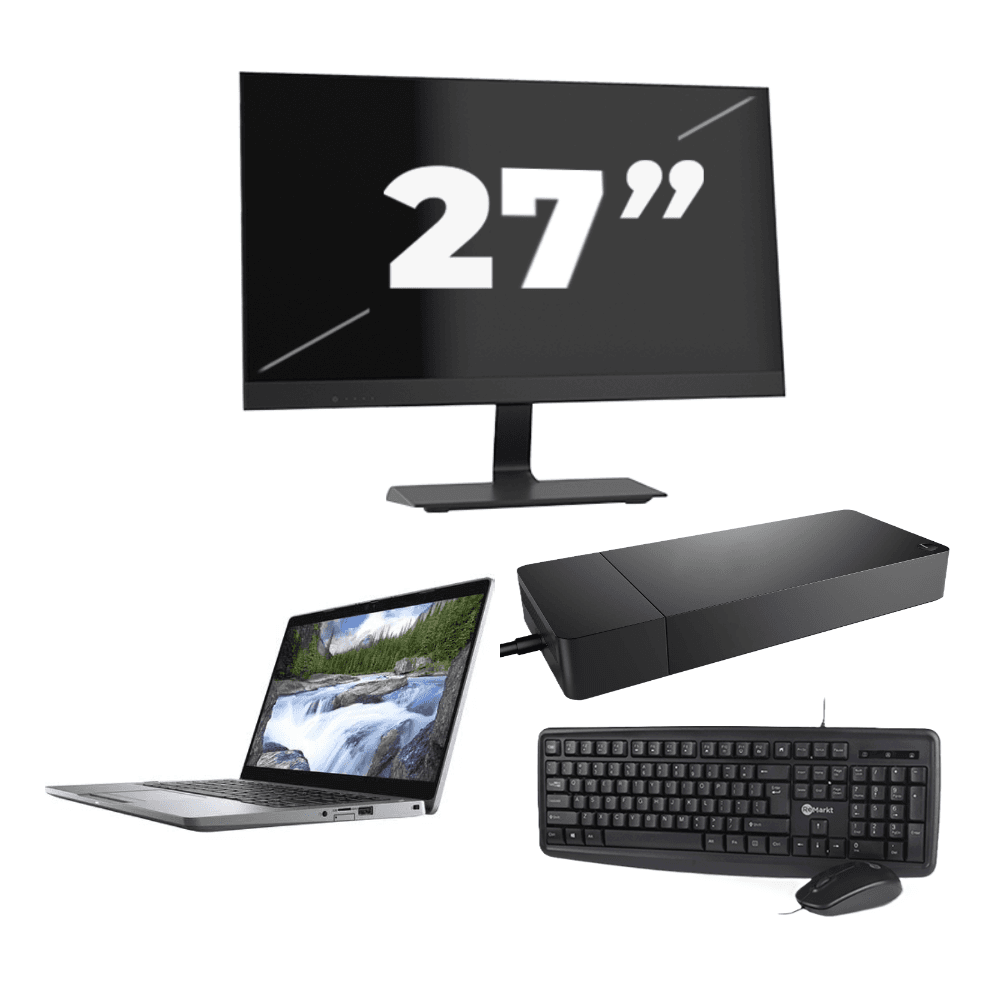 Dell Latitude 5310 - Intel Core i5-10e di decima generazione - 13 pollici - 8 GB di RAM - SSD da 256 GB - Windows 11 Home + 1 monitor da 27 pollici