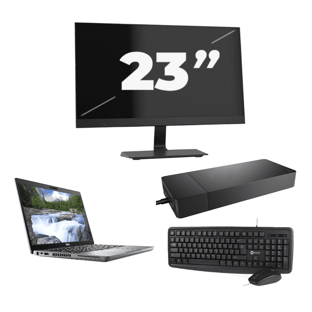 Dell Latitude 5410 - Intel Core i7-10a generazione - 14 pollici - 8 GB di RAM - SSD da 256 GB - Windows 11 + 1x monitor da 23 pollici