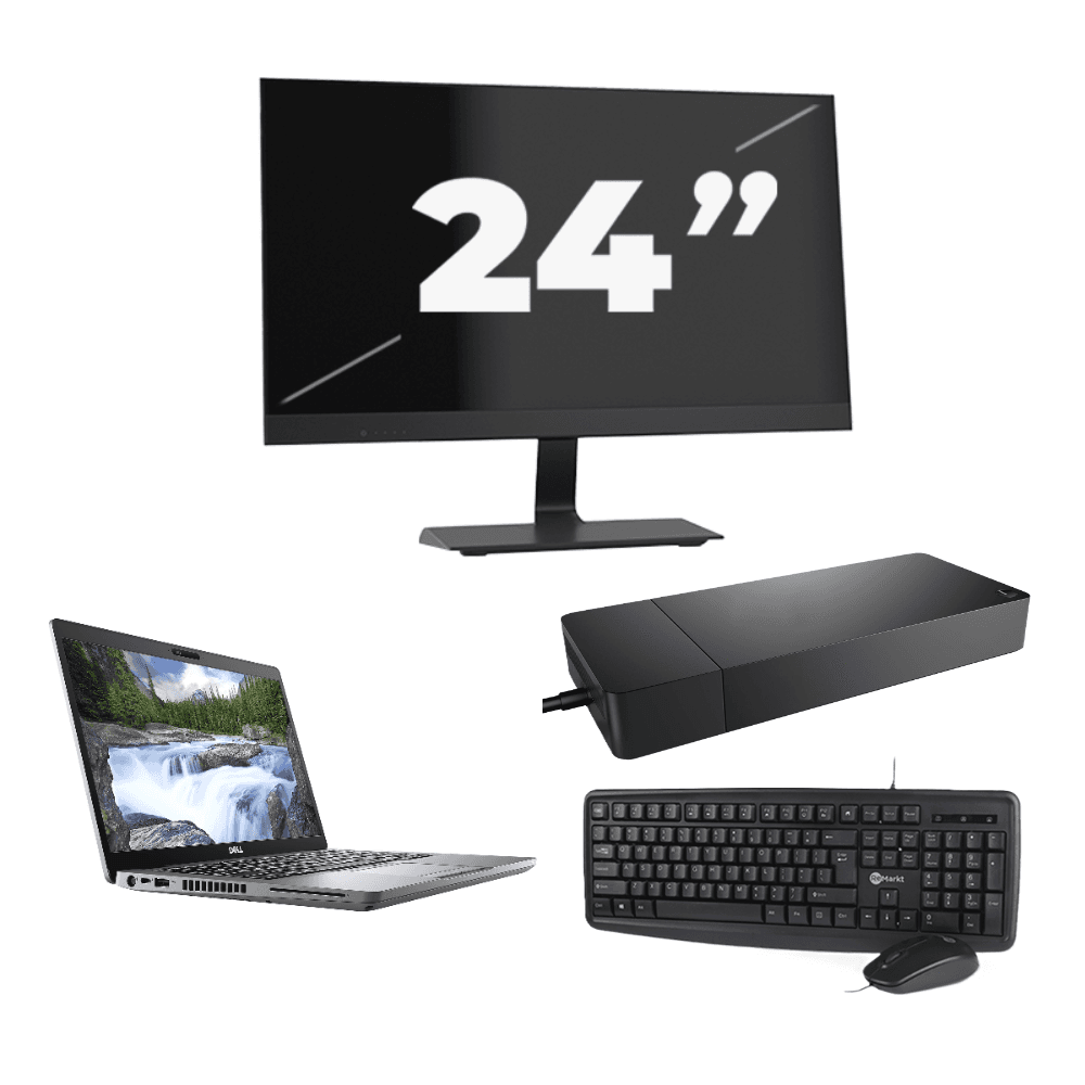 Dell Latitude 5410 - Intel Core i5-10a generazione - 14 pollici - 8 GB di RAM - SSD da 256 GB - Windows 11 + 1x monitor da 24 pollici