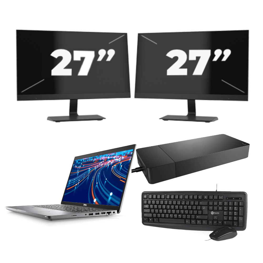 Dell Latitude 5420 - Intel Core i3 11ª generazione - 14 pollici - 16GB RAM - 512GB SSD - Windows 11 Home + 2x Monitor da 27 pollici
