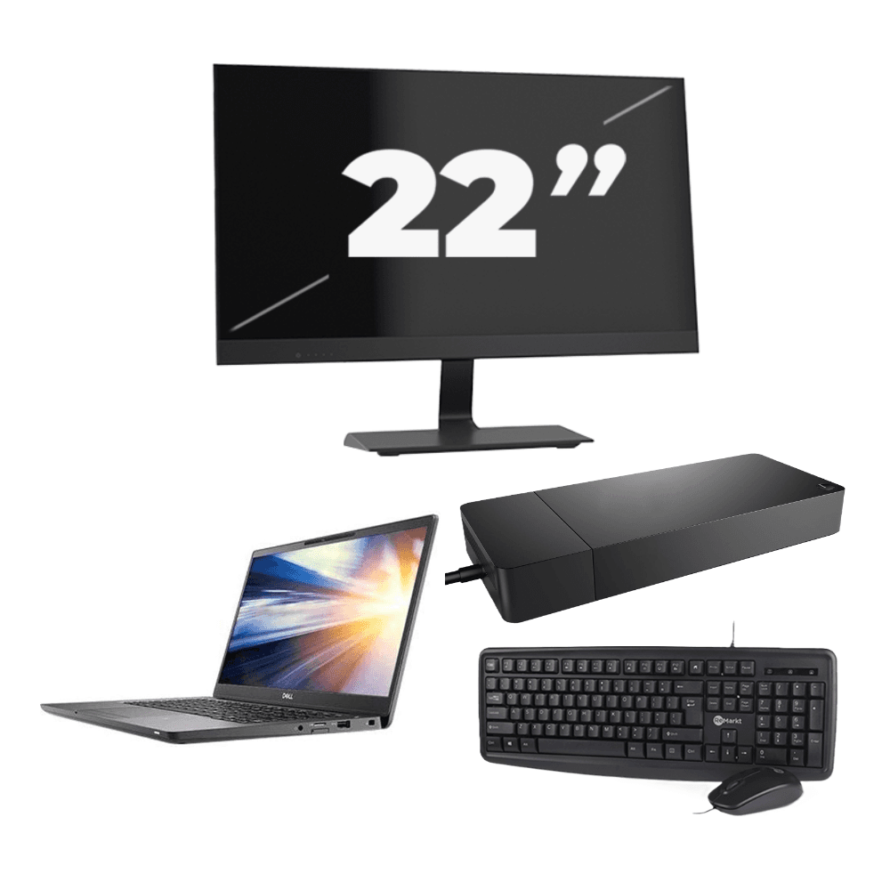Dell Latitude 7300 - Intel Core i7-8a generazione - 13 pollici - 8 GB di RAM - SSD da 256 GB - Windows 11 + 1x monitor da 22 pollici