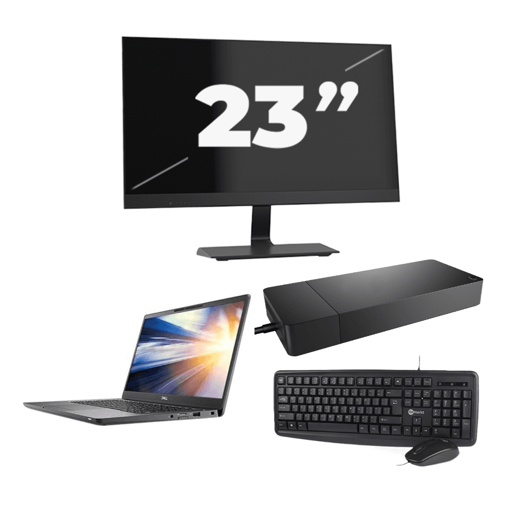 Dell Latitude 7300 - Intel Core i7-8a generazione - 13 pollici - 8 GB di RAM - SSD da 256 GB - Windows 11 + 1x monitor da 23 pollici