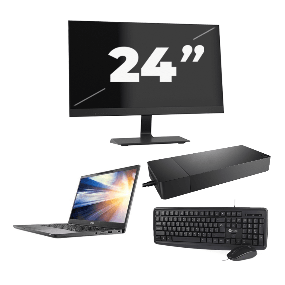 Dell Latitude 7300 - Intel Core i7-8a generazione - 13 pollici - 8 GB di RAM - SSD da 256 GB - Windows 11 + 1x monitor da 24 pollici