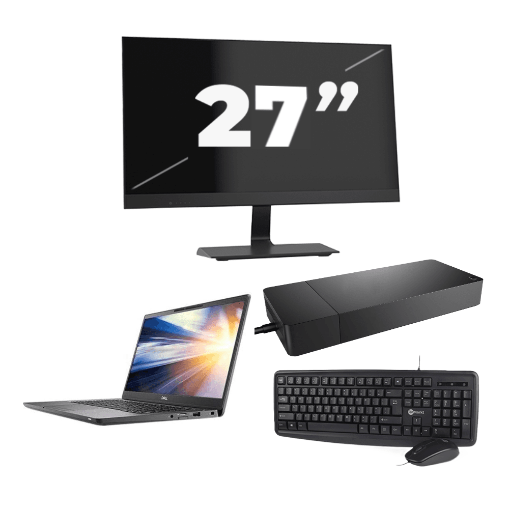 Dell Latitude 7300 - Intel Core i5 di ottava generazione - 13 pollici - 8 GB di RAM - SSD da 256 GB - Windows 11 Home + 1 monitor da 27 pollici
