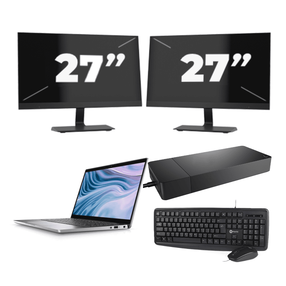 Dell Latitude 7310 - Intel Core i7 10ª generazione - 13 pollici - 16GB RAM - 512GB SSD - Windows 11 Home + 2x Monitor da 27 pollici