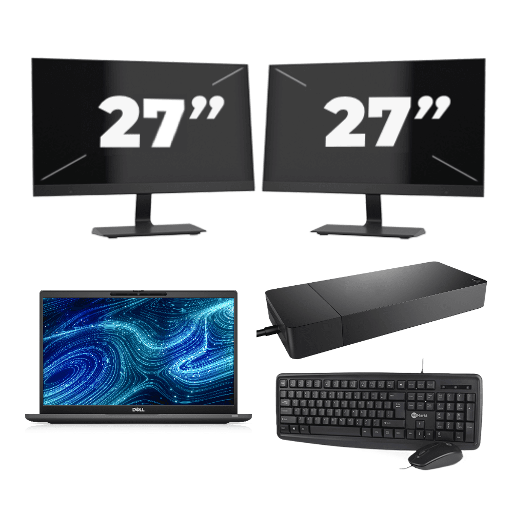 Dell Latitude 7320 - Intel Core i5 11ª generazione - 13 pollici - Touch - 16GB RAM - 512GB SSD - Windows 11 Home + 2x Monitor da 27 pollici