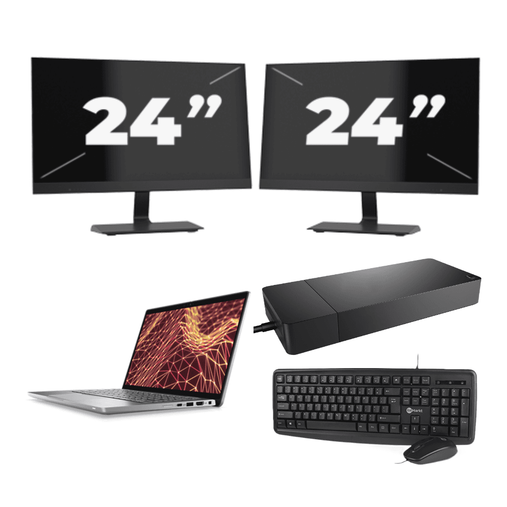 Dell Latitude 7330 - Intel Core i5 12ª generazione - 13 pollici - 16GB RAM - 256GB SSD - Windows 11 Home + 2x Monitor da 24 pollici