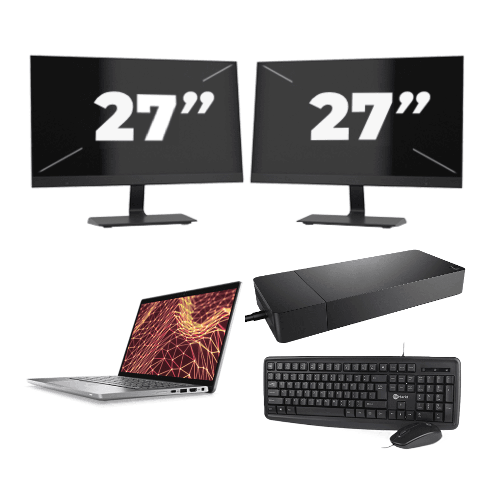 Dell Latitude 7330 - Intel Core i5 12ª generazione - 13 pollici - 16GB RAM - 256GB SSD - Windows 11 Home + 2x Monitor da 27 pollici