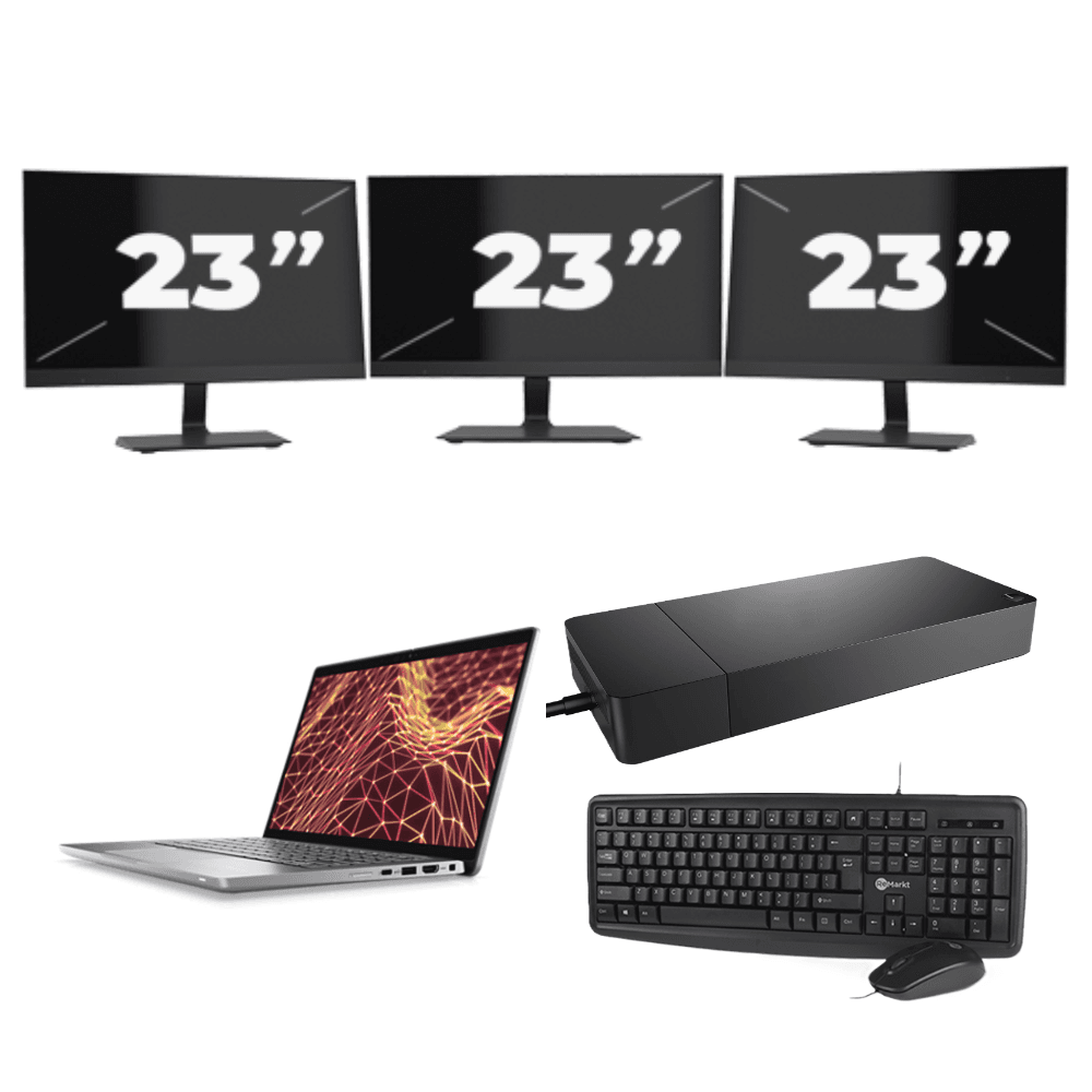 Dell Latitude 7330 - Intel Core i5 12ª generazione - 13 pollici - 16GB RAM - 256GB SSD - Windows 11 Home + 3x Monitor da 23 pollici