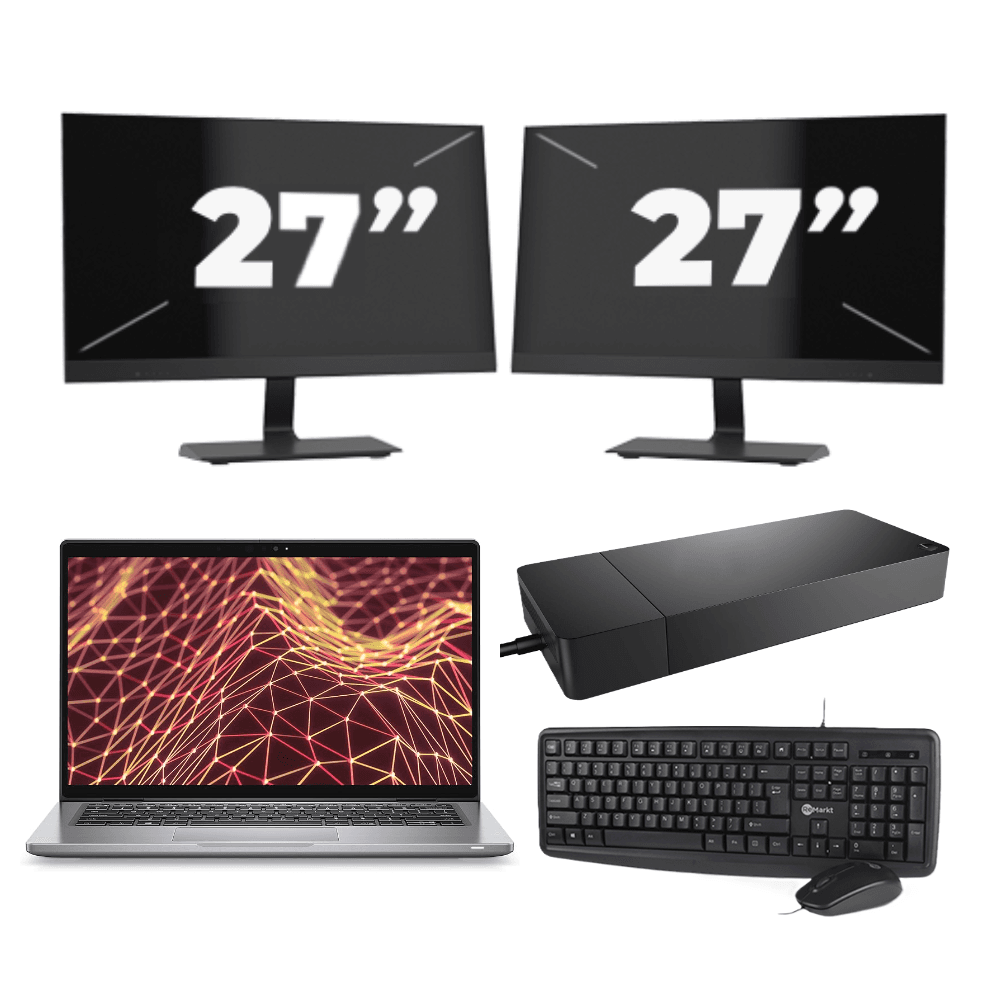 Dell Latitude 7330 - Intel Core i5 12ª generazione - 13 pollici - Touch - 16GB RAM - 256GB SSD - Windows 11 Home + 2x Monitor da 27 pollici