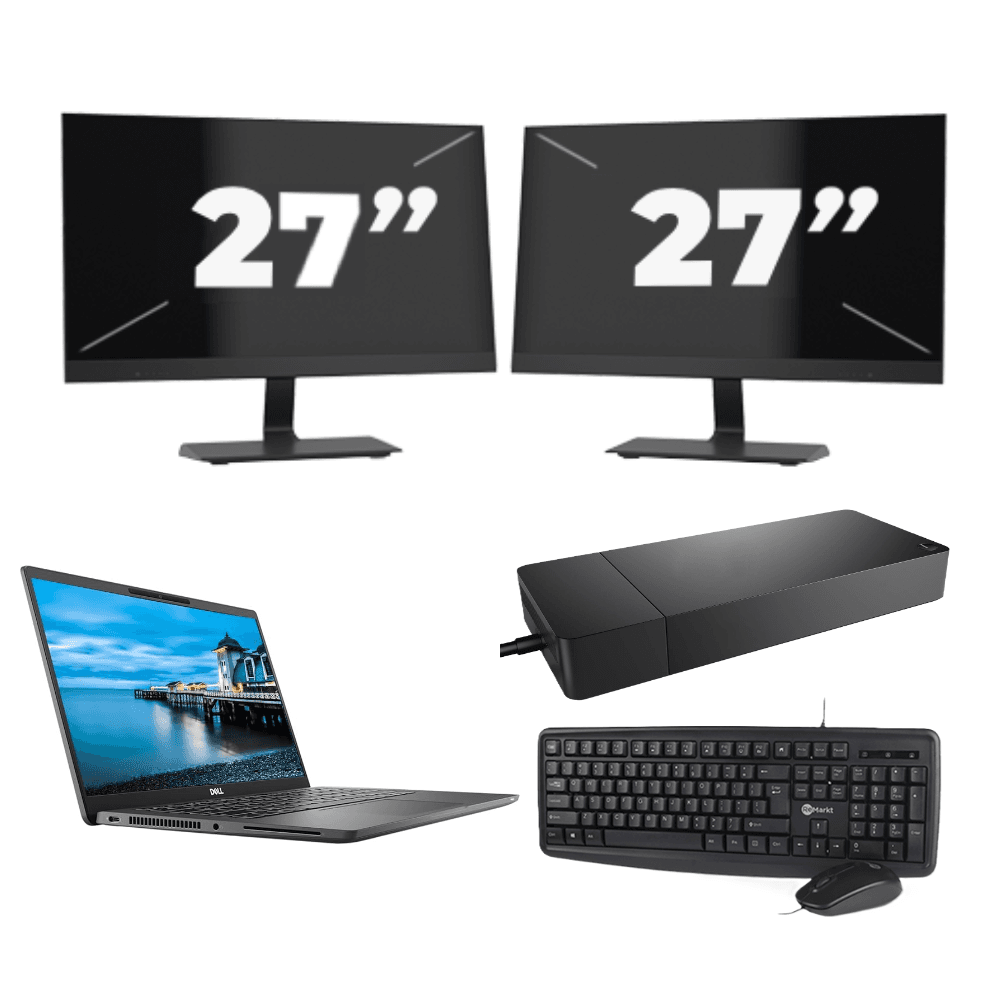 Dell Latitude 7420 - Intel Core i5 11ª generazione - 14 pollici - 16GB RAM - 512GB SSD - Windows 11 Home + 2x Monitor da 27 pollici