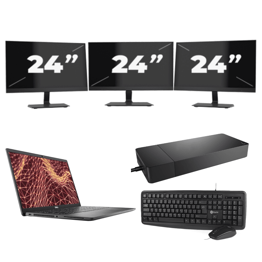 Dell Latitude 7430 - Intel Core i5 12ª generazione - 14 pollici - 16GB RAM - 512GB SSD - Windows 11 Home + 3x Monitor da 24 pollici