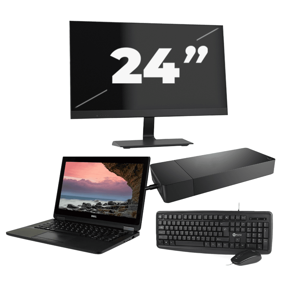 Dell Latitude E7270 - Intel Core i7-6a generazione - 12 pollici - 8 GB di RAM - SSD da 256 GB - Windows 11 + 1 monitor da 24 pollici