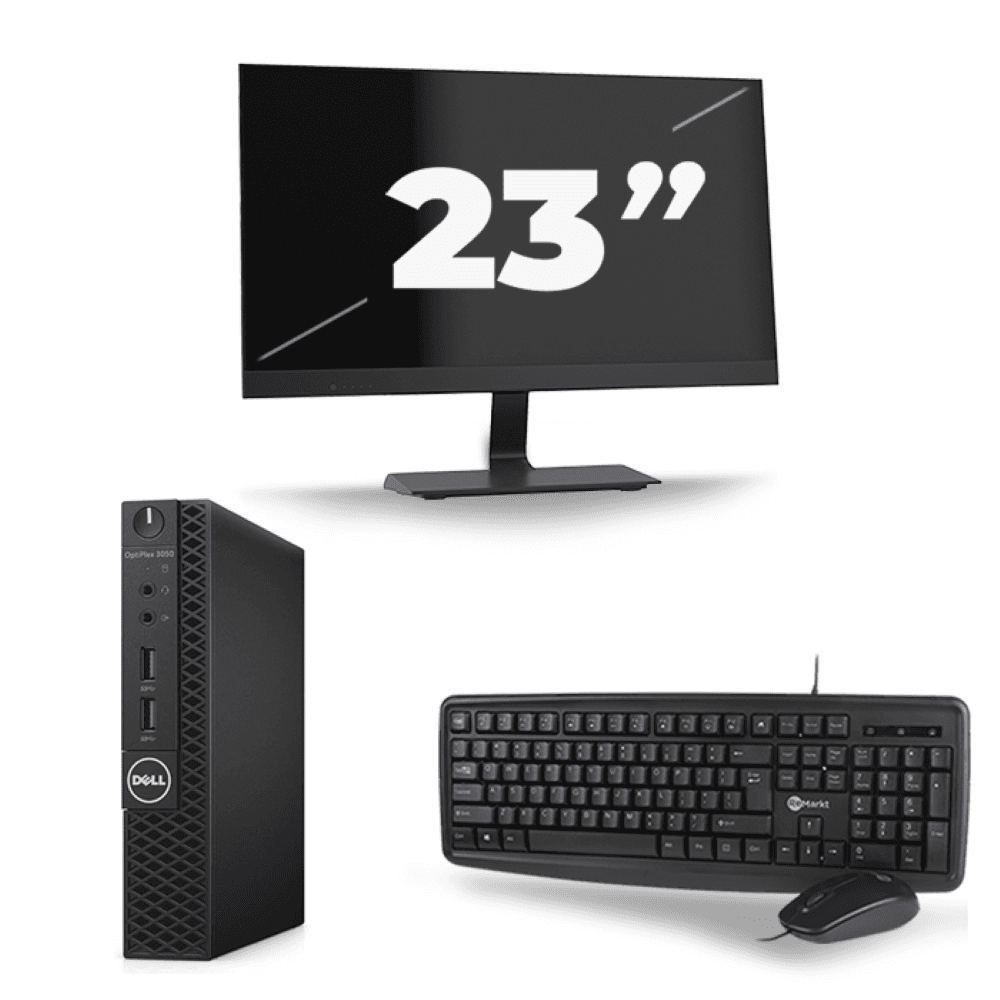 Dell Optiplex 3070 Micro USFF - Intel Core i5-9a generazione - 8 GB di RAM - SSD da 256 GB - Windows 11 + 1 monitor da 23 pollici