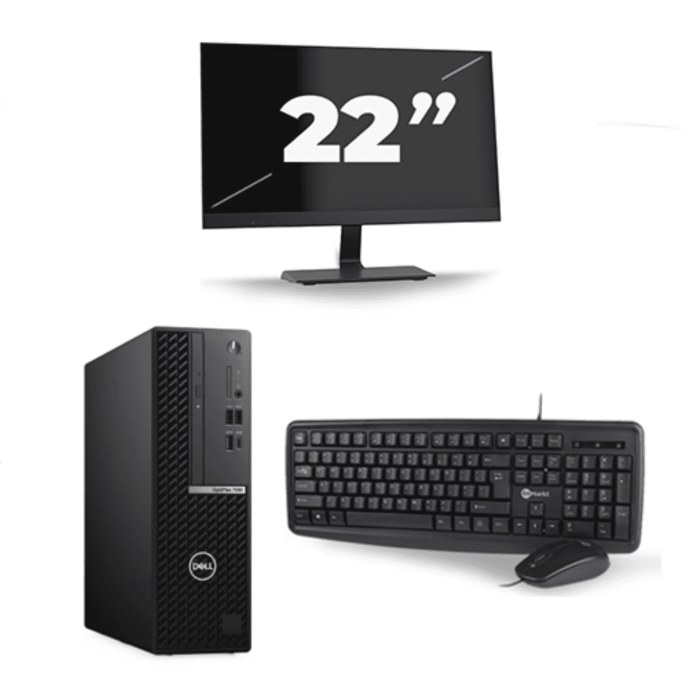 Dell OptiPlex 7080 USFF - Intel Core i7-10a generazione - 8 GB di RAM - SSD da 256 GB - Windows 11 + 1 monitor da 22 pollici