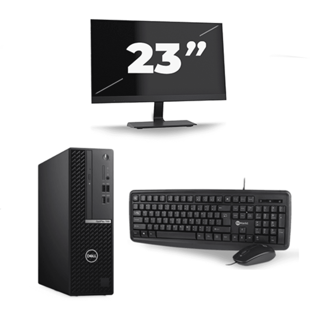Dell OptiPlex 7080 USFF - Intel Core i7-10a generazione - 8 GB di RAM - SSD da 256 GB - Windows 11 + 1 monitor da 23 pollici