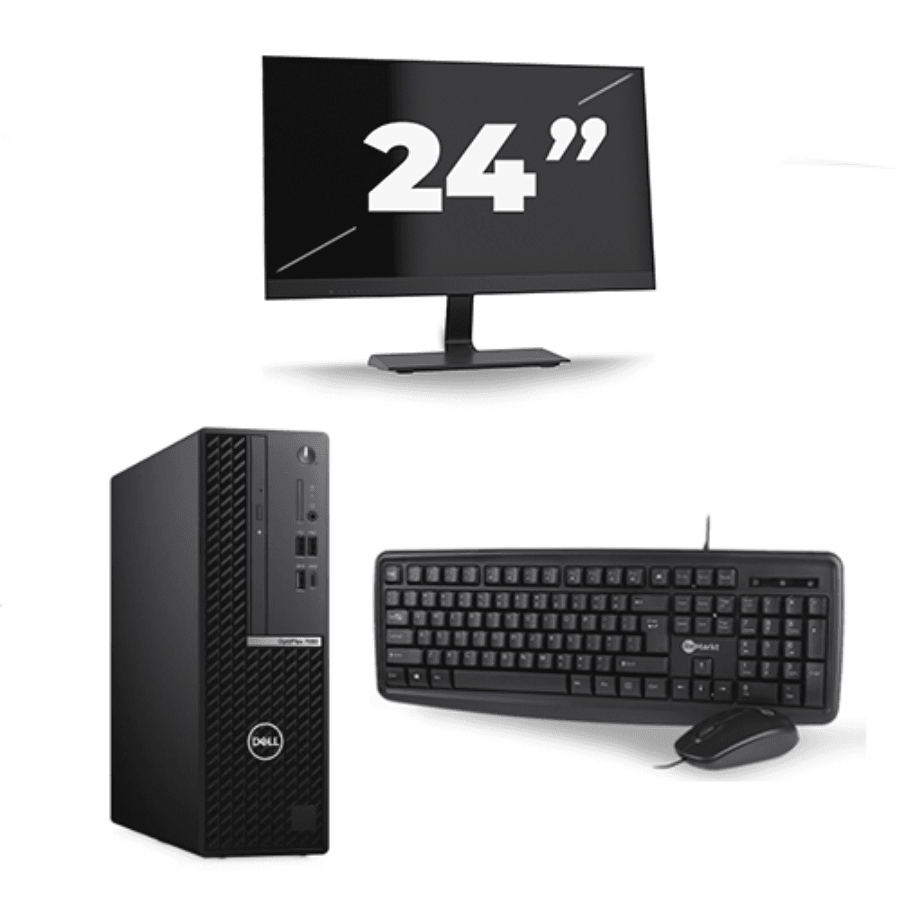 Dell OptiPlex 7080 USFF - Intel Core i5-10a generazione - 8 GB di RAM - SSD da 256 GB - Windows 11 + 1 monitor da 24 pollici