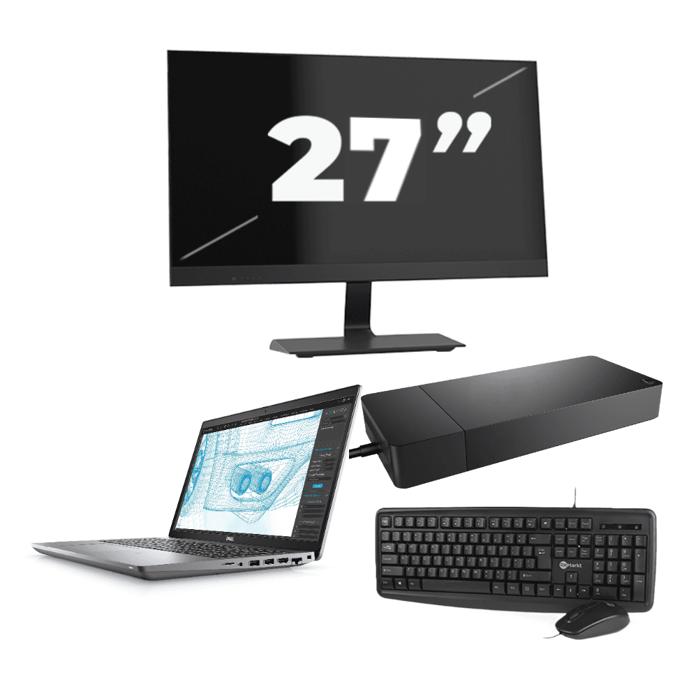 Dell Precision 3561 - Intel Core i5 11ª generazione - 15 pollici - 16GB RAM - 512GB SSD - GPU - Windows 11 Home + 1x Monitor da 27 pollici