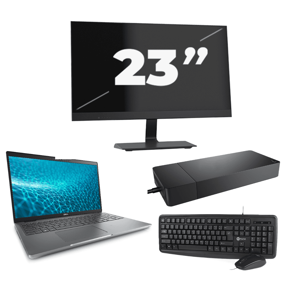 Dell Precision 3571 - Intel Core i5-12° Generazione - 15 pollice - 8GB RAM - 256GB SSD - Windows 11 Home + 1x 23 pollice Monitor