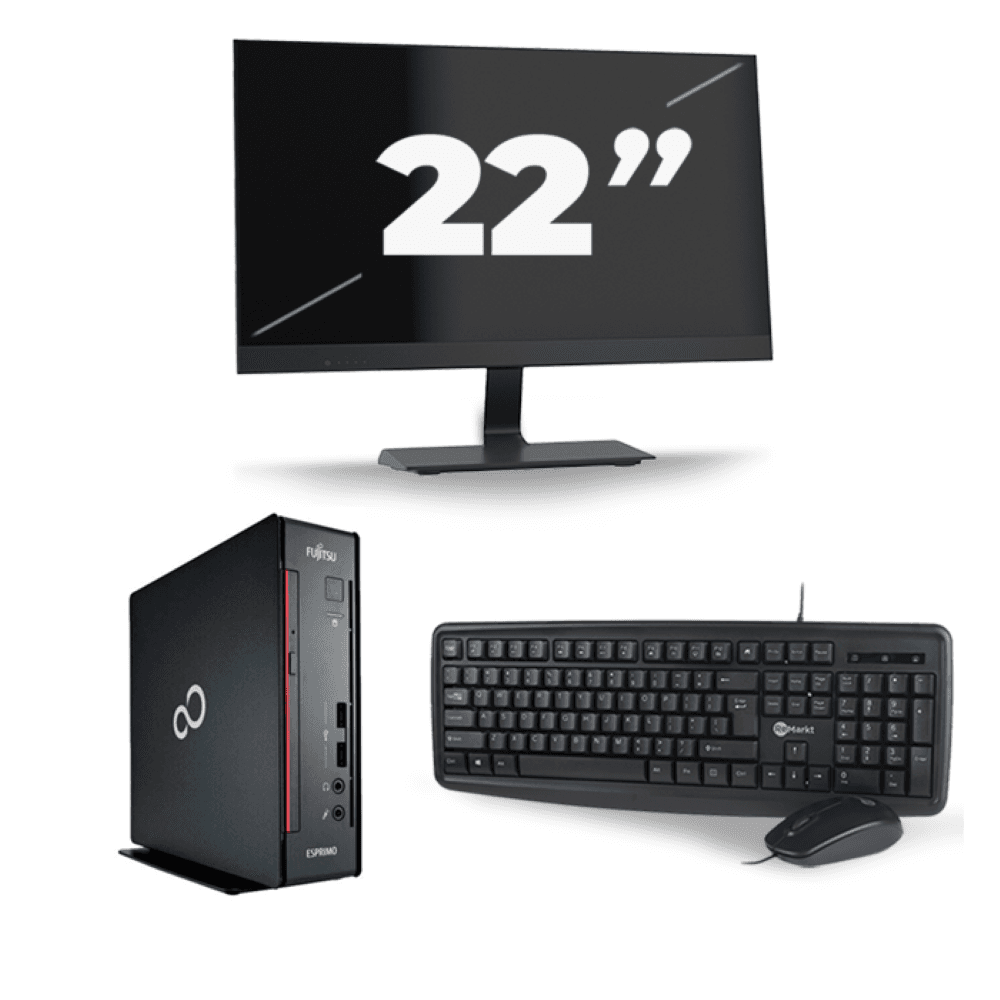 Fujitsu Esprimo Q556/2 USFF - Intel Core i5-7a generazione - 8GB RAM - 256GB SSD - Windows 11 + 1x Monitor 22 pollici